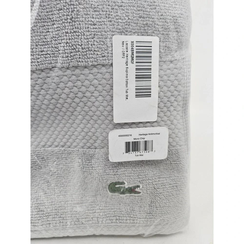 Lacoste Heritage 100% Supima Cotton Tub Mat, Microchip (Gray), 21